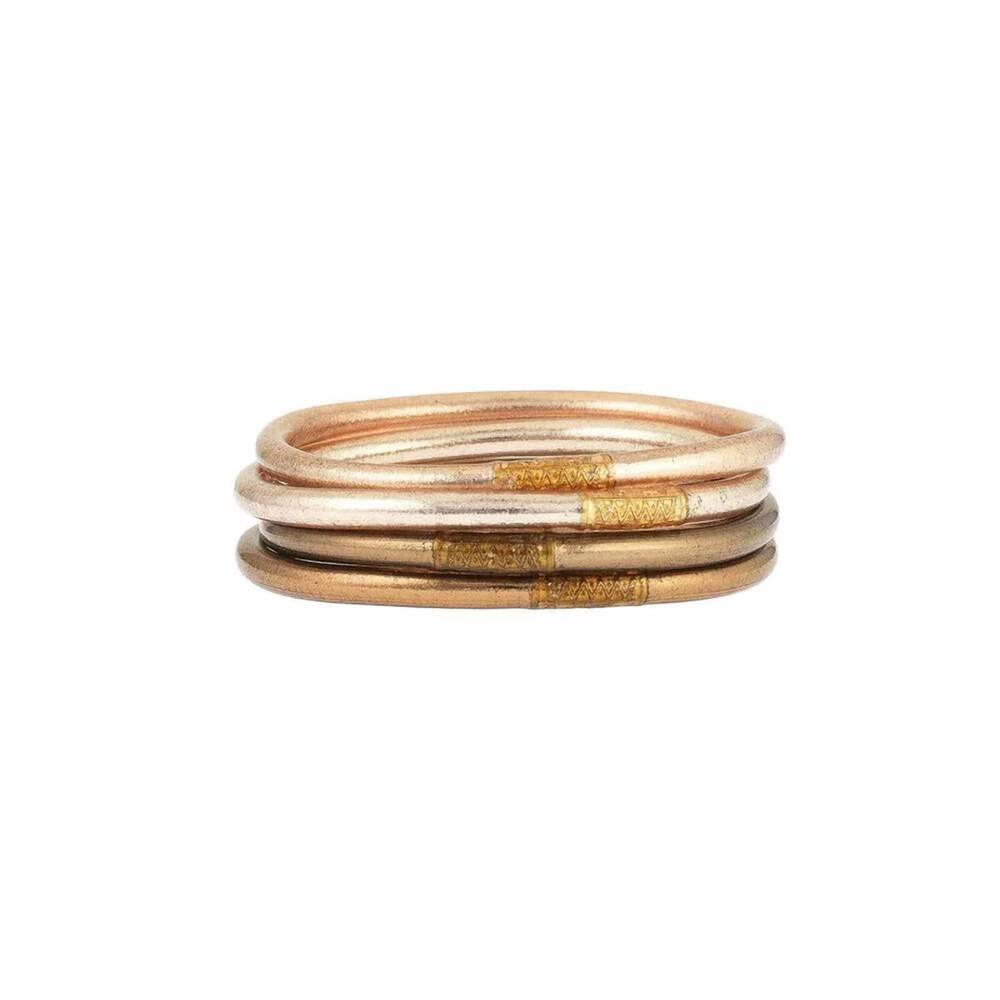 NEW BUDHAGIRL all weather bangles - set of 4 in fawn